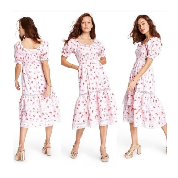 LoveShackFancy x Target "Cosette" long ruffle dress with lace trim. Size XS, NWT - Picture 6 of 7